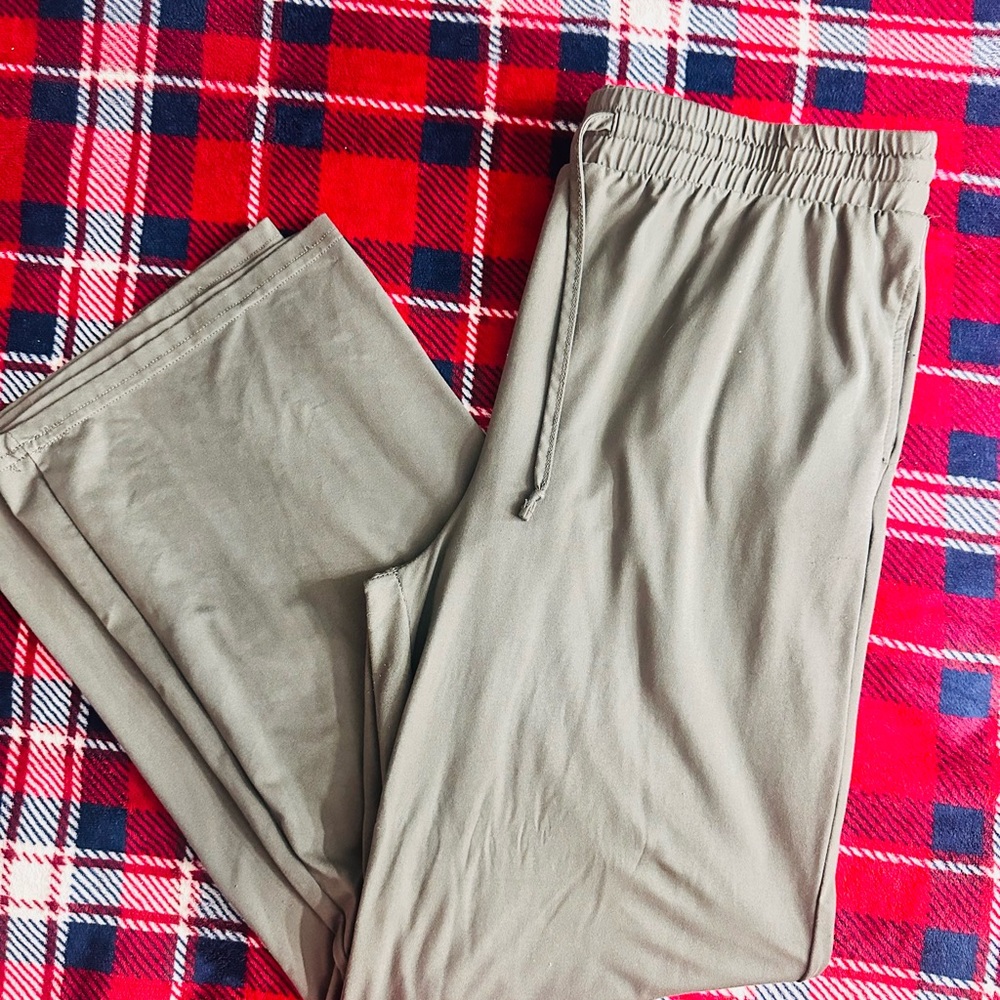 Straight Leg Women's Jeans in Light Olive with Drawstring Waist